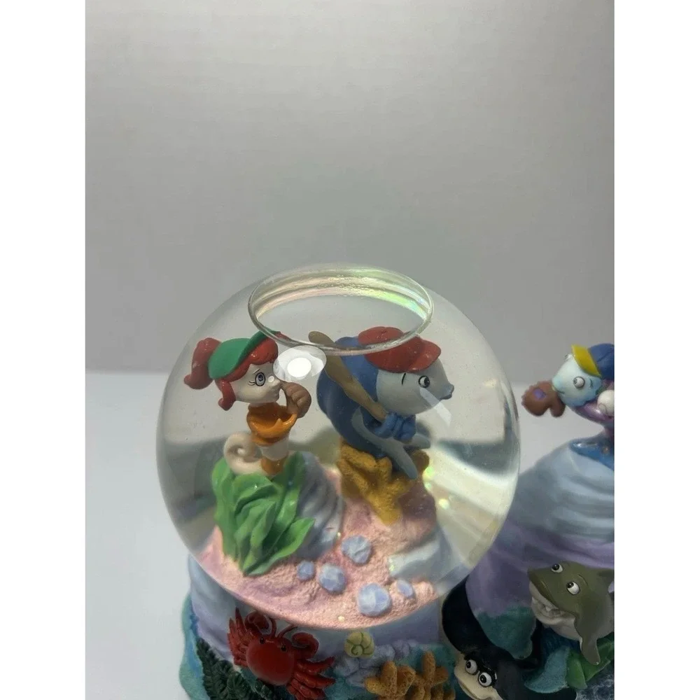 San Francisco Music Box Co Rainbow Fish Baseball Snow Globe Take Me Out Ballgame